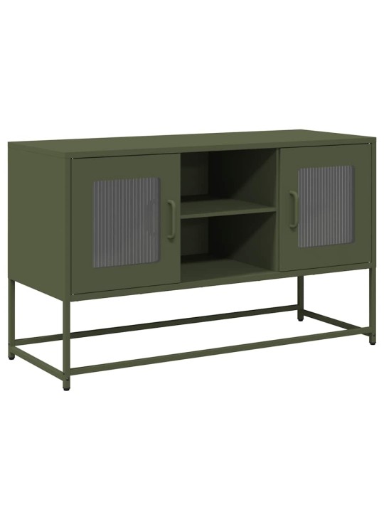 Tv-taso oliivinvihreä 100,5x39x60,5 cm teräs