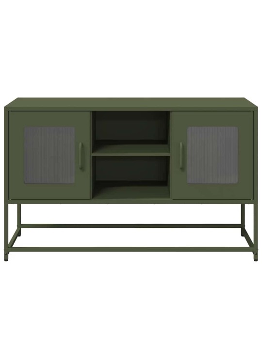 Tv-taso oliivinvihreä 100,5x39x60,5 cm teräs