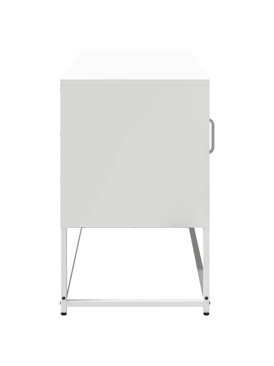 Tv-taso valkoinen 100,5x39x60,5 cm teräs