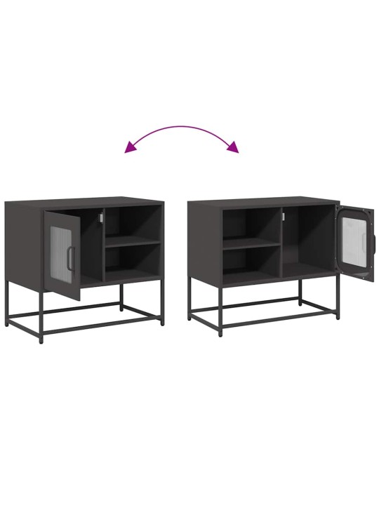 Tv-taso musta 68x39x60,5 cm teräs