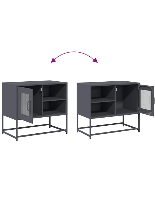 Tv-taso antrasiitti 68x39x60,5 cm teräs