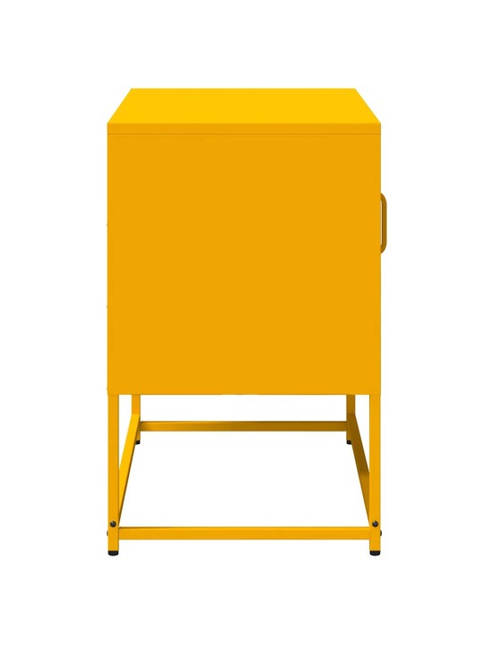 Tv-taso sinapinkeltainen 68x39x60,5 cm teräs