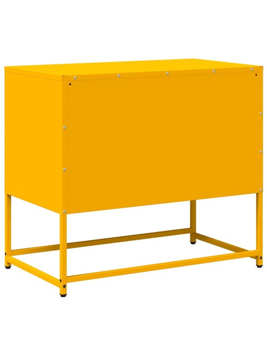Tv-taso sinapinkeltainen 68x39x60,5 cm teräs