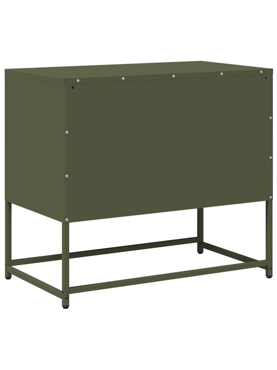 Tv-taso oliivinvihreä 68x39x60,5 cm teräs