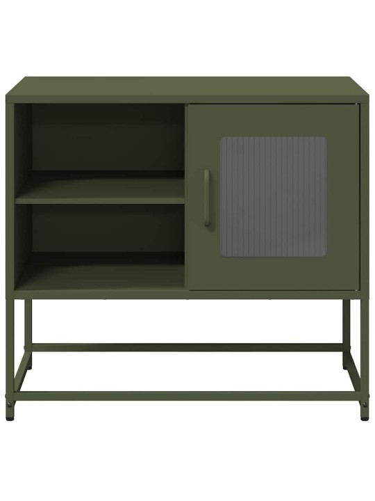 Tv-taso oliivinvihreä 68x39x60,5 cm teräs