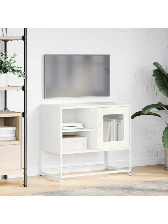 Tv-taso valkoinen 68x39x60,5 cm teräs
