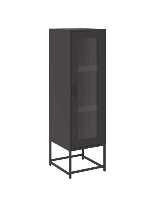 Highboard musta 36x39x123 cm kylmävalssattu teräs