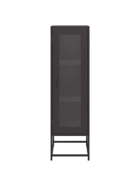 Highboard musta 36x39x123 cm kylmävalssattu teräs
