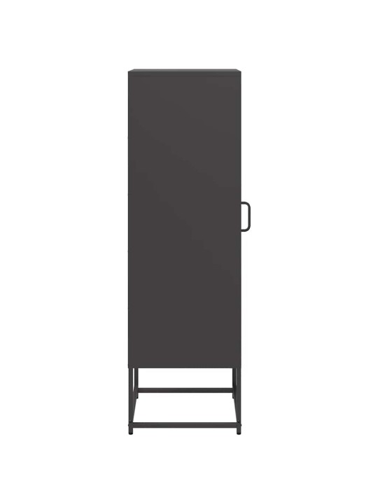 Highboard musta 36x39x123 cm kylmävalssattu teräs