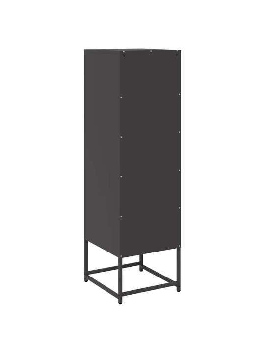 Highboard musta 36x39x123 cm kylmävalssattu teräs