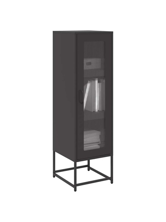 Highboard musta 36x39x123 cm kylmävalssattu teräs