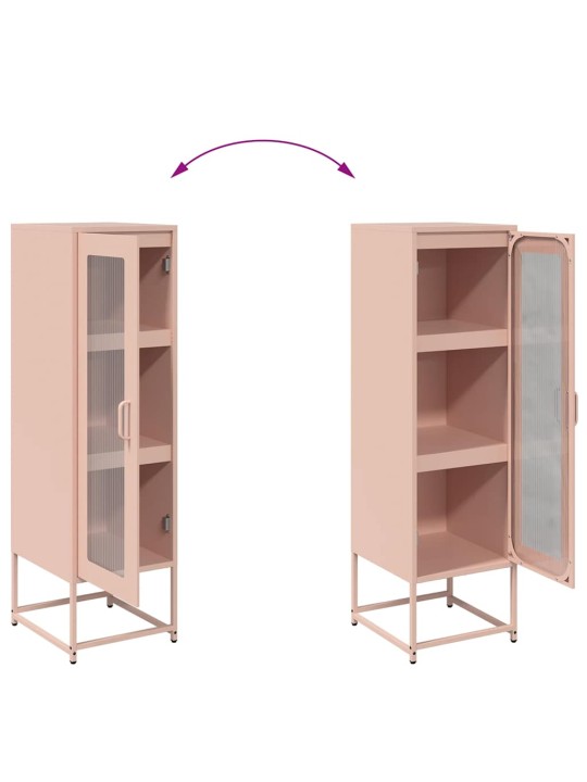 Highboard pinkki 36x39x123 cm kylmävalssattu teräs