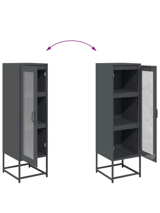 Highboard antrasiitti 36x39x123 cm kylmävalssattu teräs