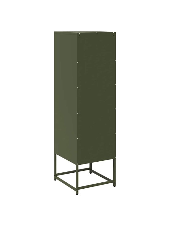 Highboard oliivinvihreä 36x39x123 cm kylmävalssattu teräs