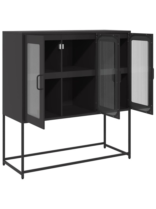 Senkki musta 100,5x39x107 cm kylmävalssattu teräs