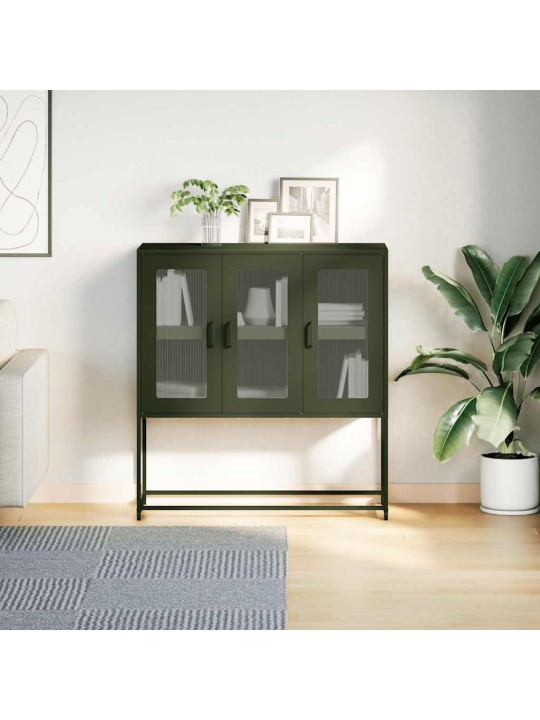 Senkki oliivinvihreä 100,5x39x107 cm kylmävalssattu teräs