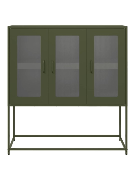 Senkki oliivinvihreä 100,5x39x107 cm kylmävalssattu teräs