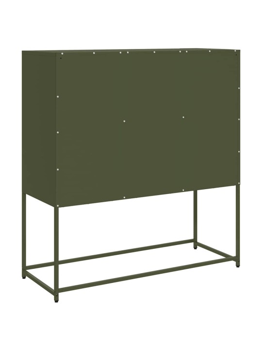 Senkki oliivinvihreä 100,5x39x107 cm kylmävalssattu teräs