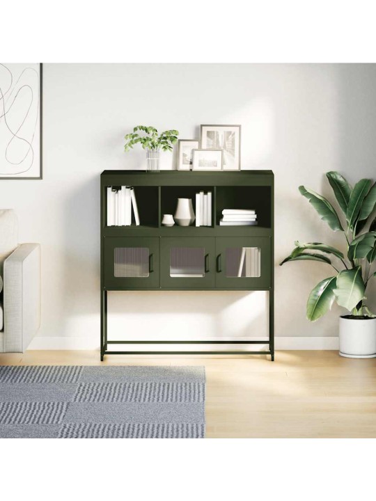 Senkki oliivinvihreä 100,5x39x107 cm kylmävalssattu teräs