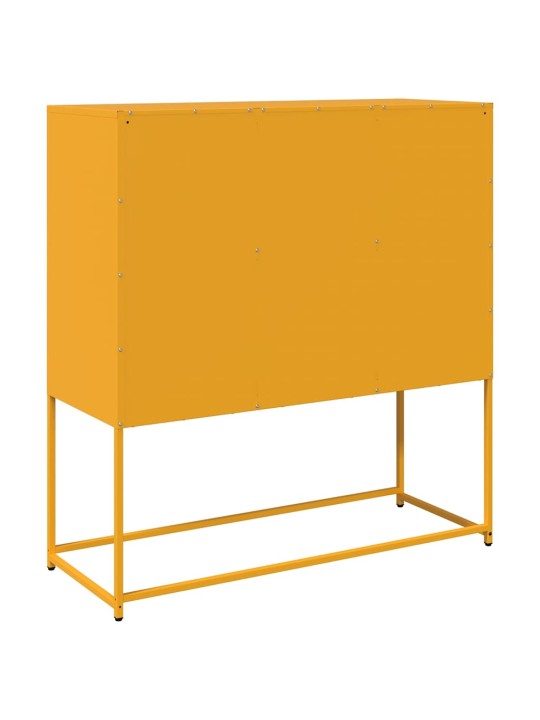 Senkki sinapinkeltainen 100,5x39x107 cm kylmävalssattu teräs