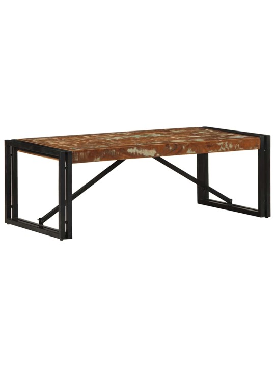 Sohvapöytä monivärinen 100x50x35 cm massiivipuu kierrätetty