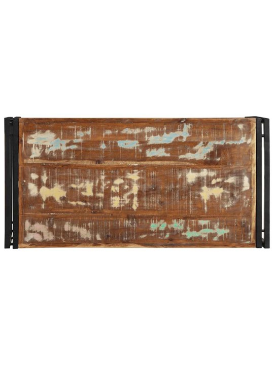 Sohvapöytä monivärinen 100x50x35 cm massiivipuu kierrätetty