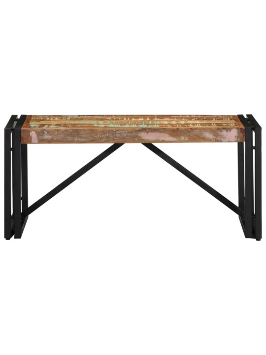 Sohvapöytä monivärinen 80x40x35 cm massiivipuu kierrätetty