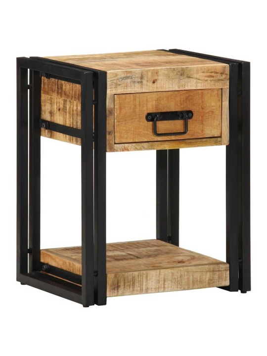 Yöpöytäkaapit 2 kpl 40x35x50 cm massiivipuuta mango