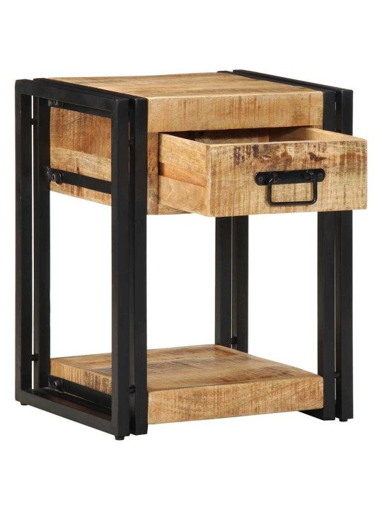 Yöpöytäkaapit 2 kpl 40x35x50 cm massiivipuuta mango