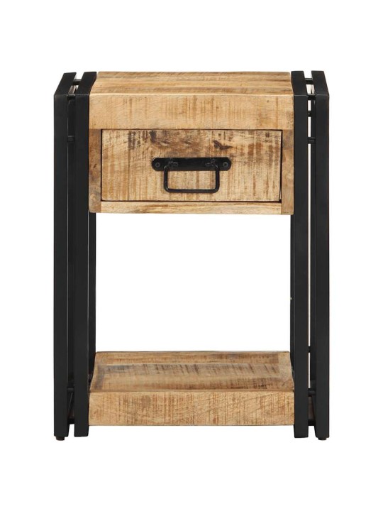 Yöpöytäkaapit 2 kpl 40x35x50 cm massiivipuuta mango