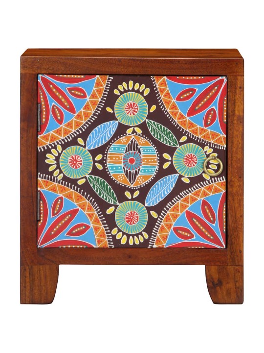 Yöpöytäkaappi 2 kpl 40x30x45 cm massiivipuu akaasia