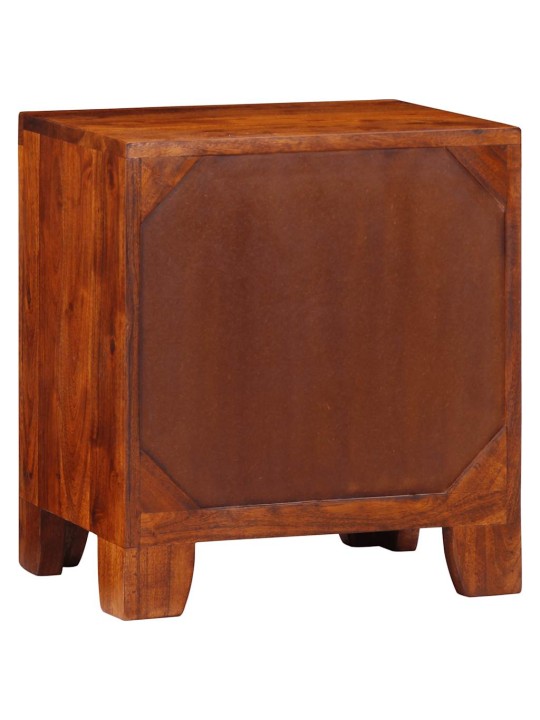 Yöpöytäkaappi 2 kpl 40x30x45 cm massiivipuu akaasia