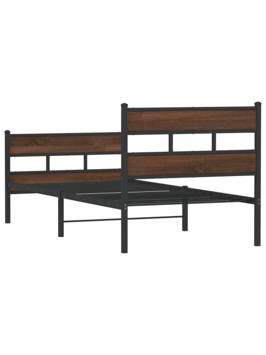 Sängynrunko ilman patjaa päädyllä ja jalkalistalla 90x200 cm