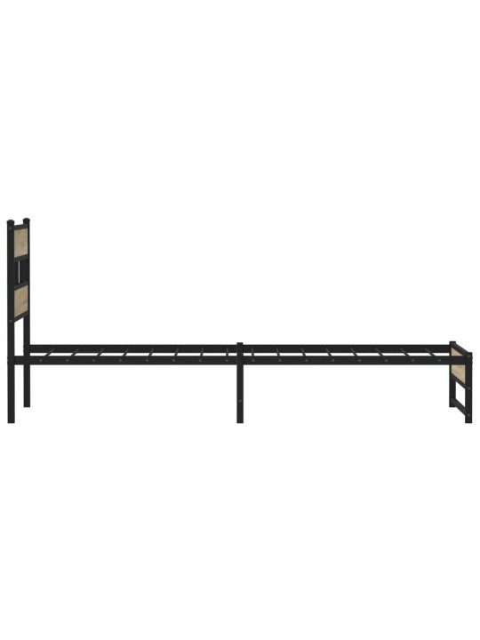 Metallinen sängynrunko ilman patjaa sonoma tammi 107x203 cm