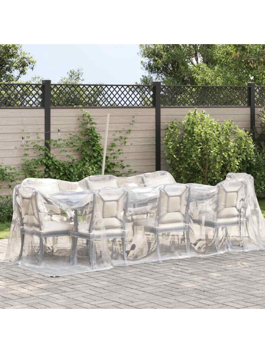 Kirkas suojapeite silmukoilla 2x6 m polyeteeni