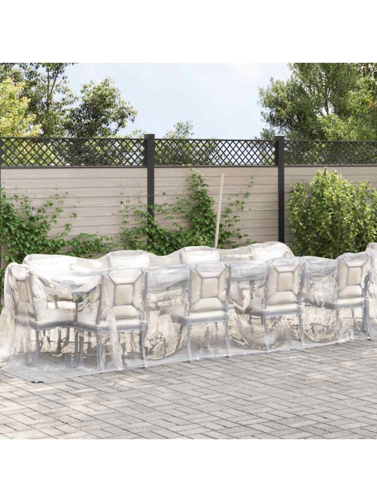 Kirkas suojapeite silmukoilla 2x8 m polyeteeni