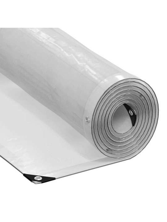 Kirkas suojapeite silmukoilla 3x3 m polyeteeniä