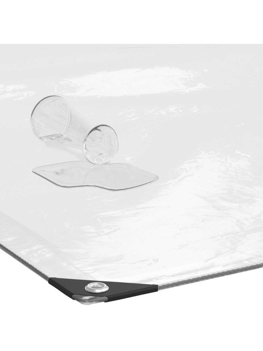 Kirkas suojapeite silmukoilla 3x3 m polyeteeniä