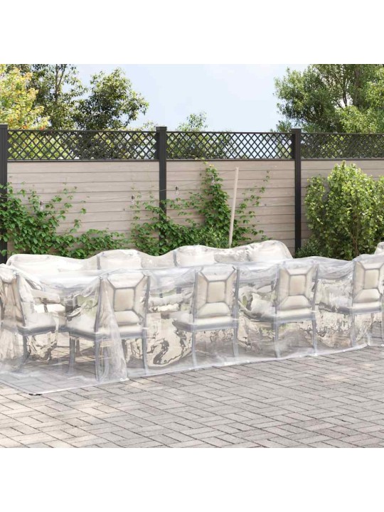 Kirkas suojapeite silmukoilla 3x6 m polyeteeni