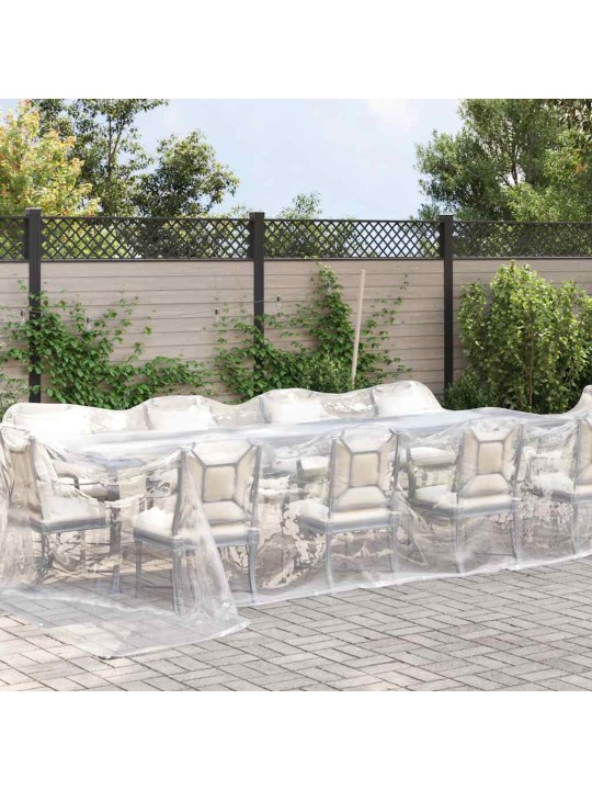 Kirkas suojapeite silmukoilla 4x8 m polyeteeni