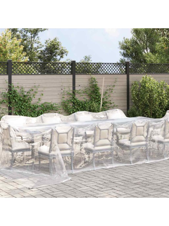 Kirkas suojapeite silmukoilla 5x6 m polyeteeni