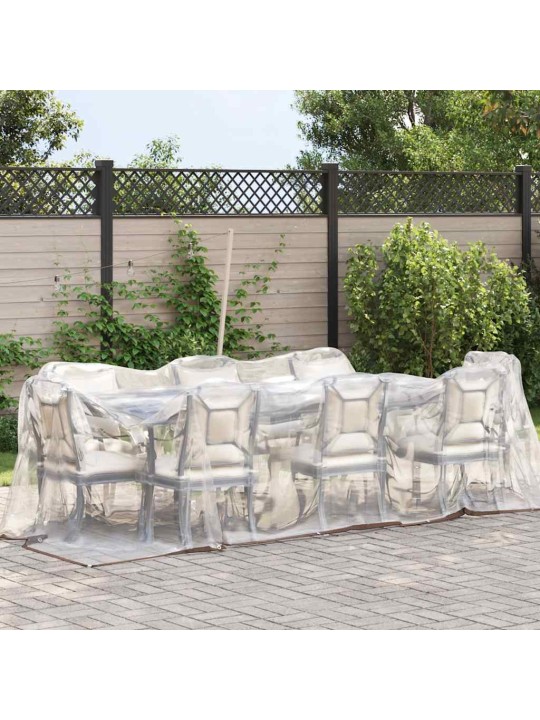 Kirkas suojapeite silmukoilla 2x4 m polyeteeni