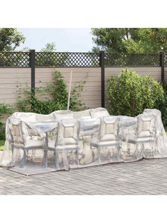 Kirkas suojapeite silmukoilla 2x8 m polyeteeni