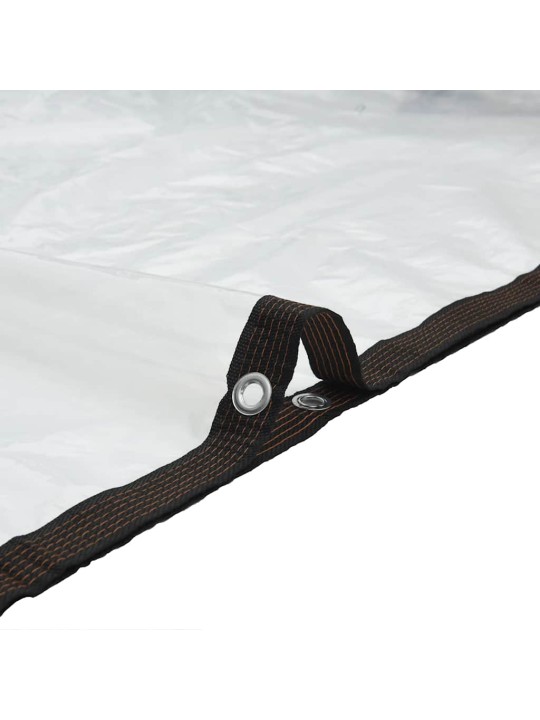 Kirkas suojapeite silmukoilla 2x8 m polyeteeni