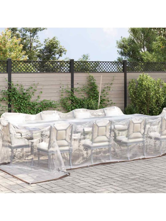 Kirkas suojapeite silmukoilla 4x6 m polyeteeni