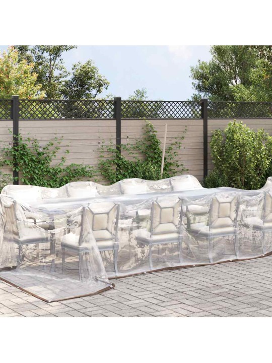 Kirkas suojapeite silmukoilla 4x12 m polyeteeniä