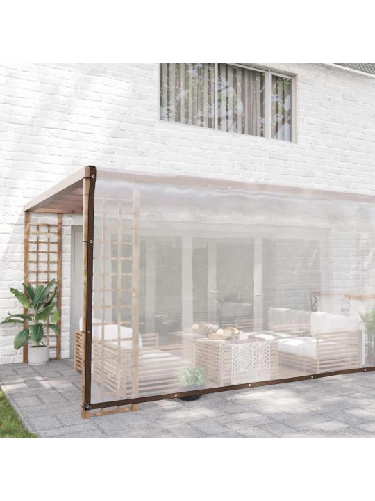 Kirkas suojapeite silmukoilla 6x6 m polyeteeni