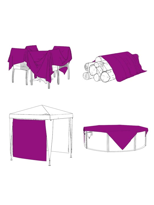 Kirkas suojapeite silmukoilla 10x12 m polyeteeniä