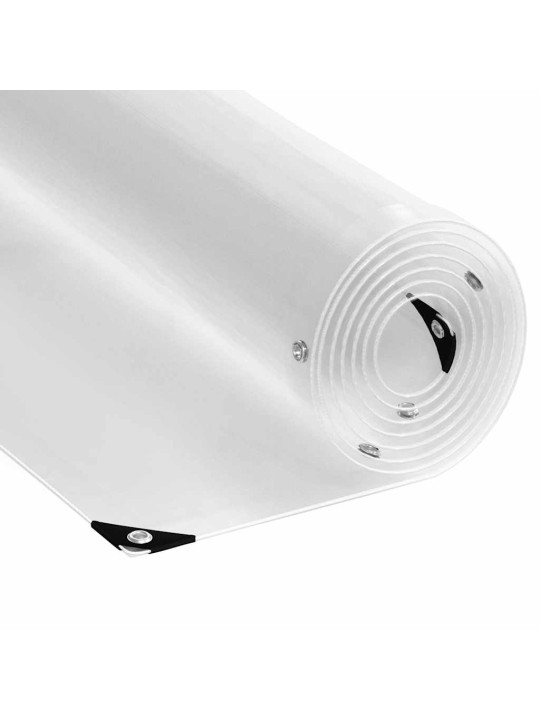 Kirkas suojapeite silmukoilla 3x4 m pvc