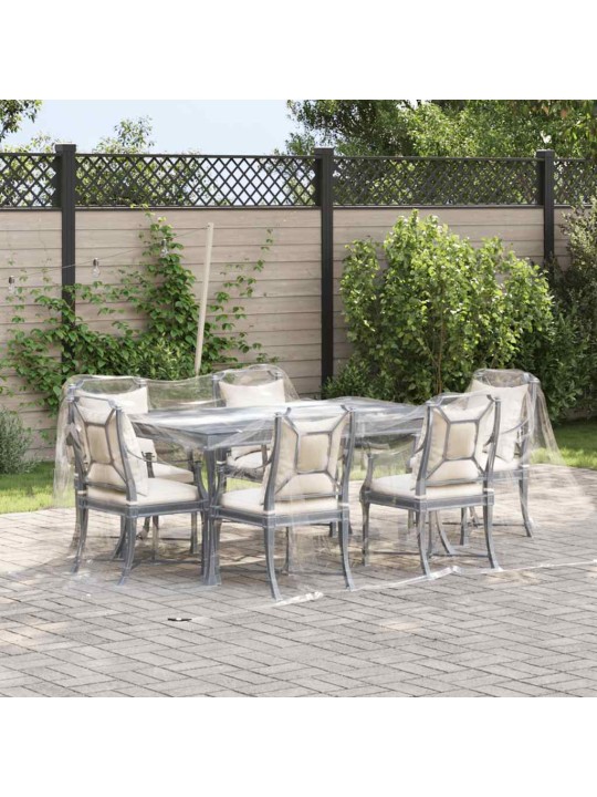 Kirkas suojapeite silmukoilla 3x4 m pvc